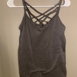 Gray strappy tank Size L/XL